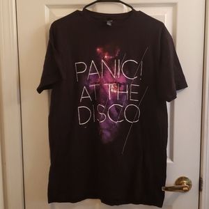 Panic At The Disco Band T-Shirt Black Purple Large